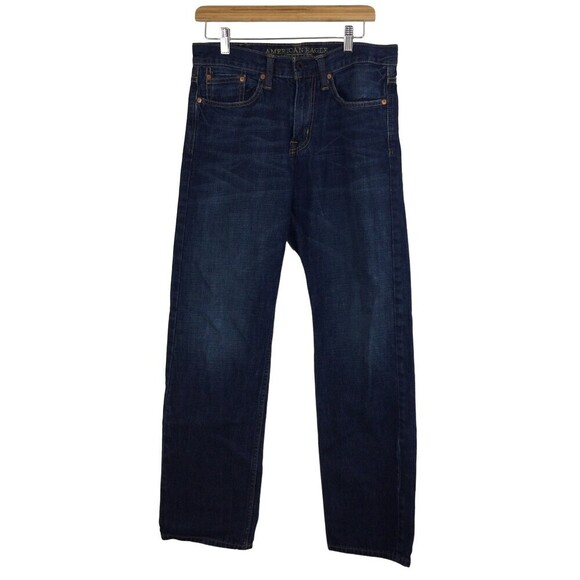 American Eagle Mens Cotton Relaxed Straight Leg Denim Jeans Blue Size 30x32 - Picture 1 of 7